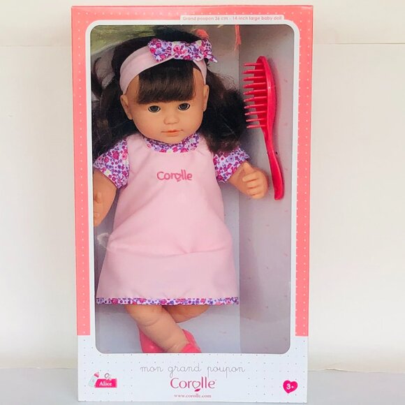 Corolle Mon Grand Poupon Alice Hair to Brush Toy Baby Doll 14" (36cm) New in Box - Picture 8 of 16